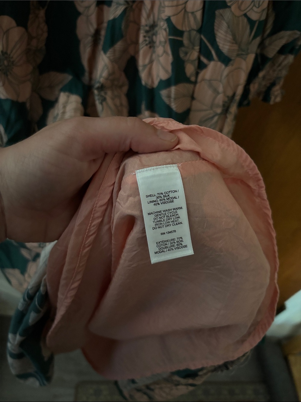 Vineyard Vines Dark Green and Blush Floral Maxi Dress - Picture 3 of 7